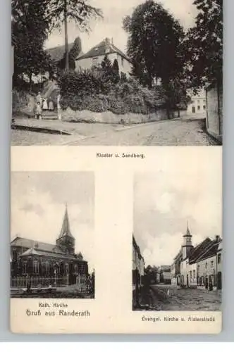 5138 HEINSBERG - RANDERATH, Kloster und Sandberg, kath. Kirche, Alsterstrasse und ev. Kirche, Verlag Rosenkranz