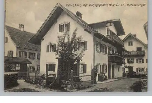 8103 OBERAMMERGAU, Georg Lang , Kgl. Hofjagdgehilfe, Haus Nr. 41