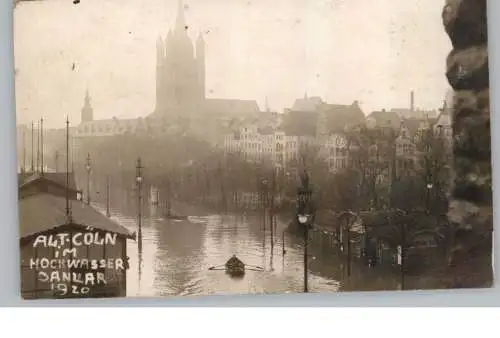 5000 KÖLN, Ereignis, Hochwassser 1919 unterhalb der Hohenzollernbrücke