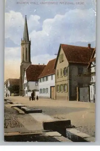 6729 BELLHEIM, Hauptstrasse / ev. Kirche