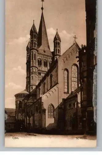 5000 KÖLN, Kirchen, Groß St. Martin, Langhaus, ca. 1905, Verlag Borzo