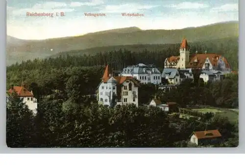 BÖHMEN & MÄHREN - REICHENBERG / LIBEREC, Volksgarten / Wirtschaften