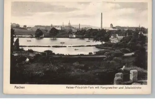 5100 AACHEN, Kaiser - Friedrich - Park, Hangeweiher, Jakobskirche