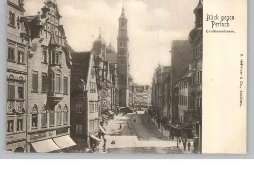 8000 MÜNCHEN, Karolinenstrasse, Blick gegen Perlach, ca. 1900, Verlag Holfelder