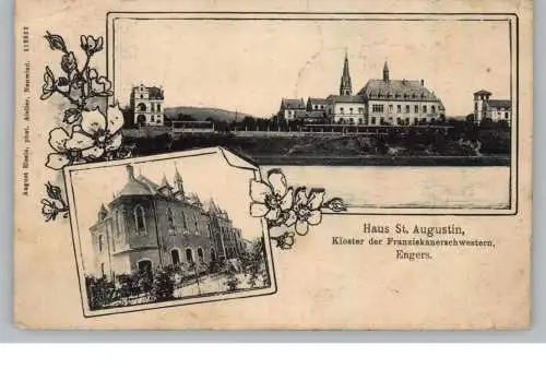 5450 NEUWIED - ENGERS, Haus St. Augustin, Kloster der Franziskanerschwestern, 1908, min. cut