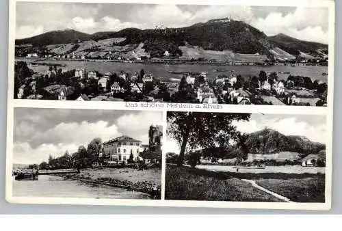 5300 BONN - BAD GODESBERG - MEHLEM, Fähre / - Anleger, Gesamtansicht, 1954