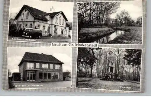 2805 STUHR - GROSS MACKENSTEDT, Kaufhaus Otto Meyer, Sparkasse, Ehrenmal, Klosterbach