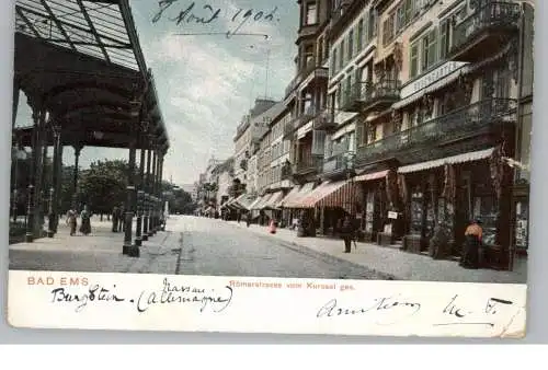 5427 BAD EMS, Römerstrasse, Ladengeschäfte, Rosengarten, 1904