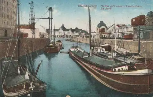 4000 DÜSSELDORF, Hafen, Frachtschiffe, Neues Landeshaus