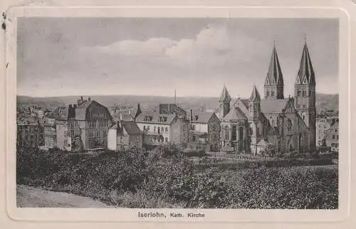 5860 ISERLOHN, Katholische Kirche und Umgebung, 1911