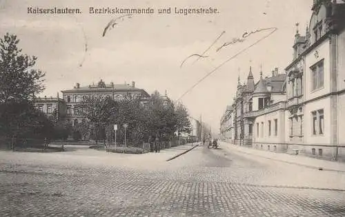 6750 KAISERSLAUTERN, Logenstrasse, Bezirkskommando, 1907