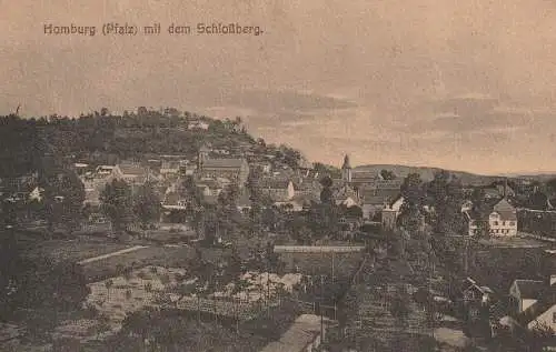 6650 HOMBURG, Gesamtansicht mit Schloßberg