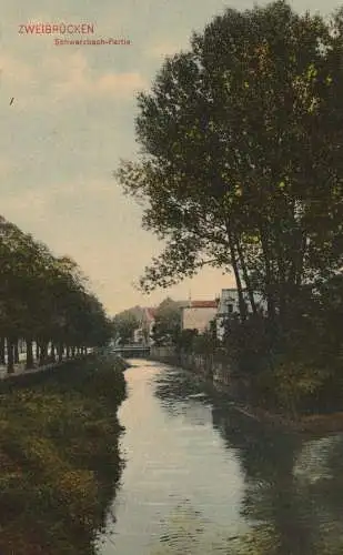 6660 ZWEIBRÜCKEN, Schwarzbach Partie, 1908, Trenkler