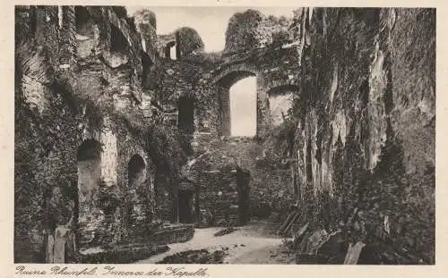 5401 SANKT GOAR, Burg Rheinfels, Inneres der Kapelle