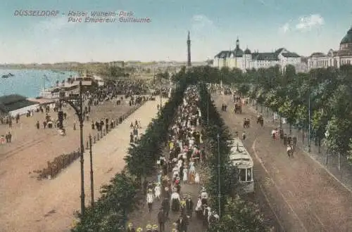 4000 DÜSSELDORF, Kaiser Wilhelm Park, Strassenbahn, animierte Szene, 1924