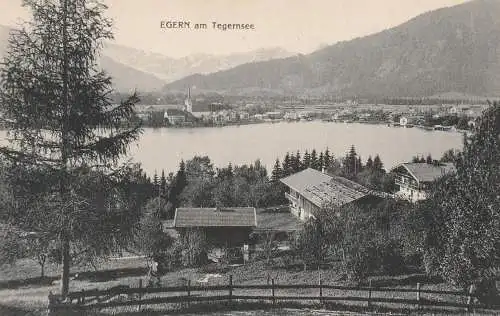 8183 ROTTACH - EGERN, Blick über den See auf Egern