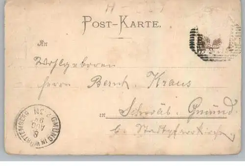 A 6900 BREGENZ, Gruss aus... Altstadt, 1898, Verlag Risch-Lau