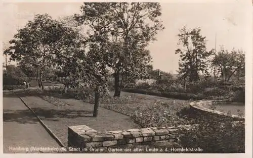 4100 DUISBURG - HOMBERG, Garten der alten Leute an der Hochfeldstrasse, 1940