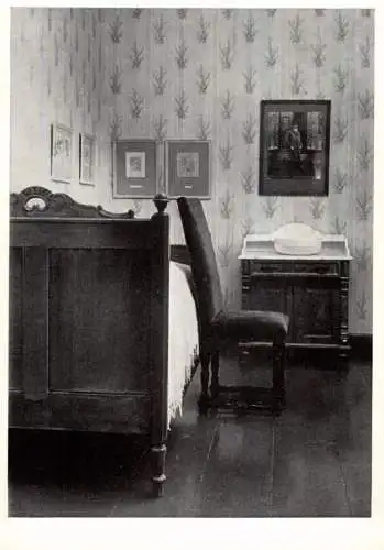BERÜHMTE PERSÖNLICHKEITEN - WILHELM BUSCH, Schlafzimmer im Pfarrhaus Mechtshausen