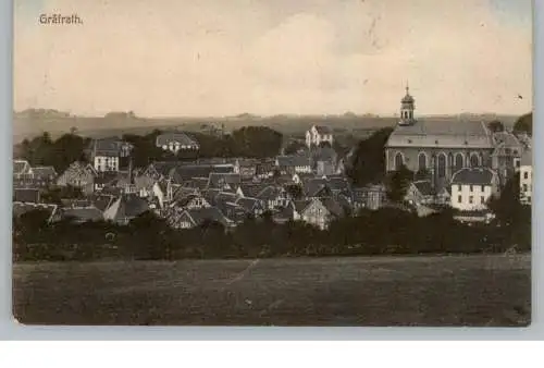 5650 SOLINGEN - GRÄFRATH, Blick über den Ort, 1917, Feldpost