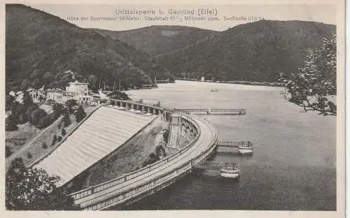 5372 GEMÜND, Urfttalsperre, Sperrmauer / Überlauf, Verlag  Lenz - Gemünd