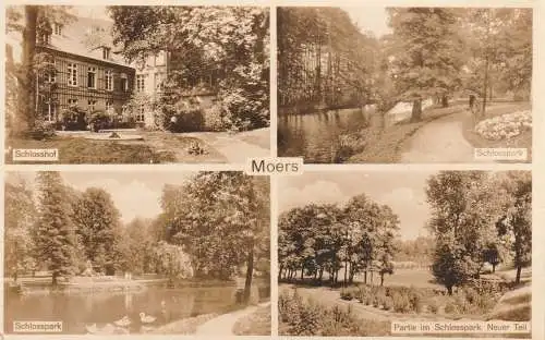 4130 MOERS, Schloß und Schloßgarten, 1942 !!