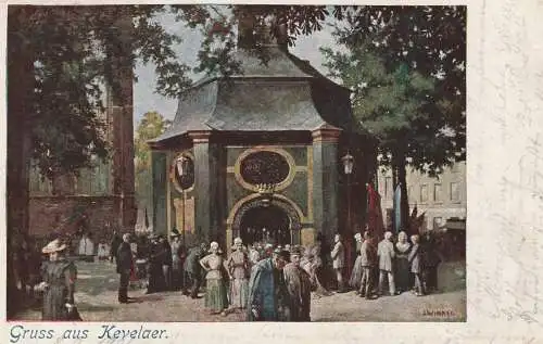 4178 KEVELAER, Gnadenkapelle, Künstler-Karte J. Winkel, 1901