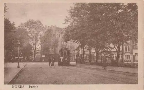 4130 MOERS,Strassenpartie, Strassenbahn