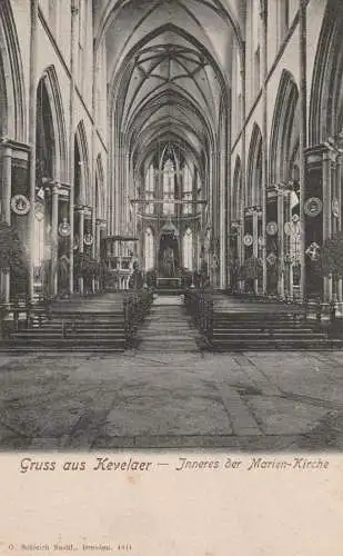 4178 KEVELAER, Marienkirche, Innenansicht, ca. 1905