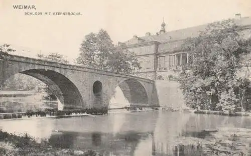 0-5300 WEIMAR, Schloß mit Sternbrücke, 1907