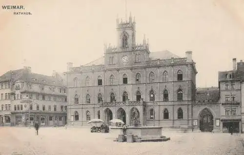 0-5300 WEIMAR, Rathaus, Marktstände, 1907