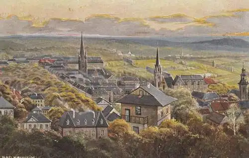 6350 BAD NAUHEIM, Künstler-Karte Schmiegelow, Taunus-Karte No. 1