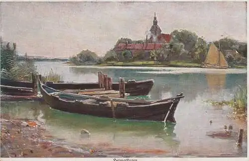 KÜNSTLER - ARTIST - PAUL GÜNTHER, "Heimatfluren", 1918