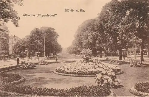 5300 BONN, Poppelsdorfer Allee, 20er Jahre, franz. Besatzungszeit
