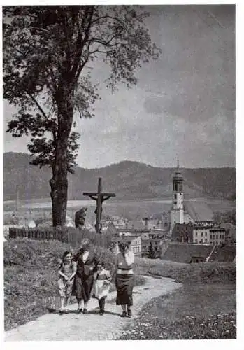 NIEDER - SCHLESIEN - LIEBAU / LUBAWKA am Fuss des Riesengebirges, Nachkriegskarte