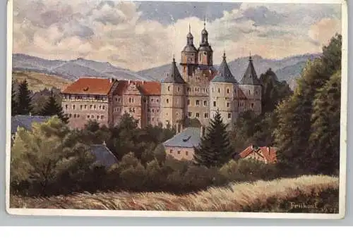0-6056 SCHLEUSINGEN, Bertholdsburg, Künstler-Karte Frühauf 1927, kl. Druckstelle