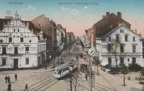 4600 DORTMUND - KÖRNE, Rheinische Strasse, Strassenbahn, keine AK Einteilung