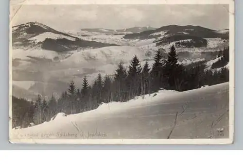 BÖHMEN & MÄHREN - REICHENBERG / LIBEREC, Jeschken und Spitzberg, 1939, kl. Knick