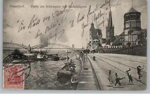BINNENSCHIFFE - RHEIN, "PRINZ HEINRICH" am Düsseldorfer Anleger, 1912
