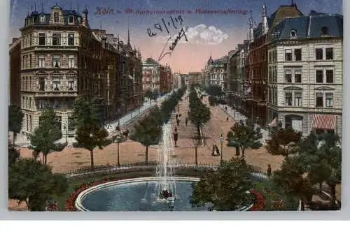 5000 KÖLN, Ringe, Barbarossaplatz und Hohenstaufenring, 1919