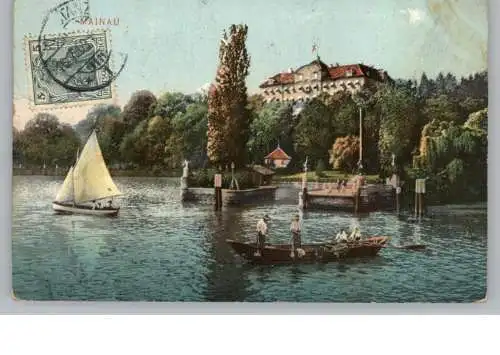 7750 KONSTANZ - MAINAU, Bodenseefischer vor dem Schiffsanleger, 1909