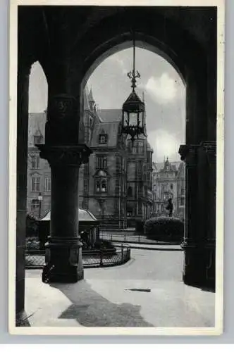 6200 WIESBADEN, Blick vom Schulhaus zum Rathaus, 1949