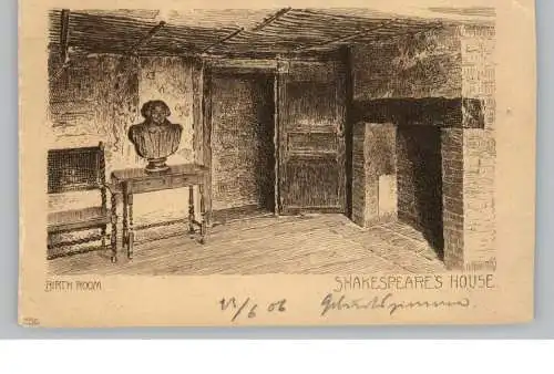 BERÜHMTE PERSÖNLICHKEITEN - WILLIAM SHAKESPEARE, Geburtszimmer, 1906