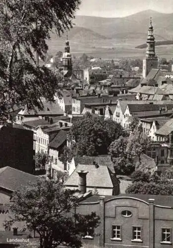 NIEDER - SCHLESIEN - LANDESHUT / KAMIENNA GORA, Blick über die Stadt, Nachkriegskarte