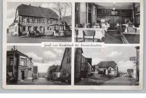 6790 LANDSTUHL - KINDSBACH, Gasthaus L.Müller, Strassenansichten, 1943, kl. Druckstelle