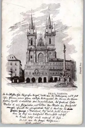 CZ 10000 PRAHA / PRAG, Teinkirche, ca. 1900