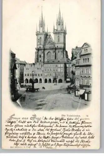 CZ 10000 PRAHA / PRAG, Teinkirche, ca. 1900, Verlag Bellmann