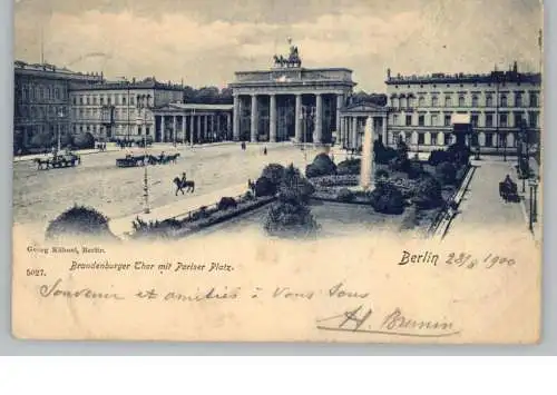 1000 BERLIN, BRANDENBURGER TOR, Pariser Platz, 1900