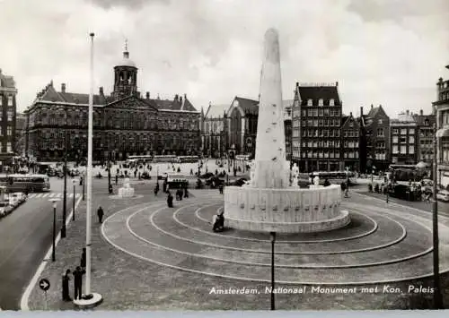 NOORD - HOLLAND - AMSTERDAM, Nationaal Monument, Kon. Palais, 1957