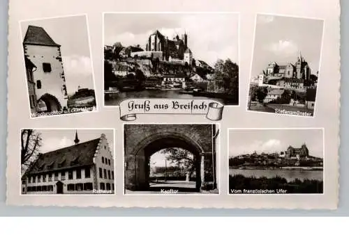 7814 BREISACH, Windbruchtor, Rathaus, Kapftor....